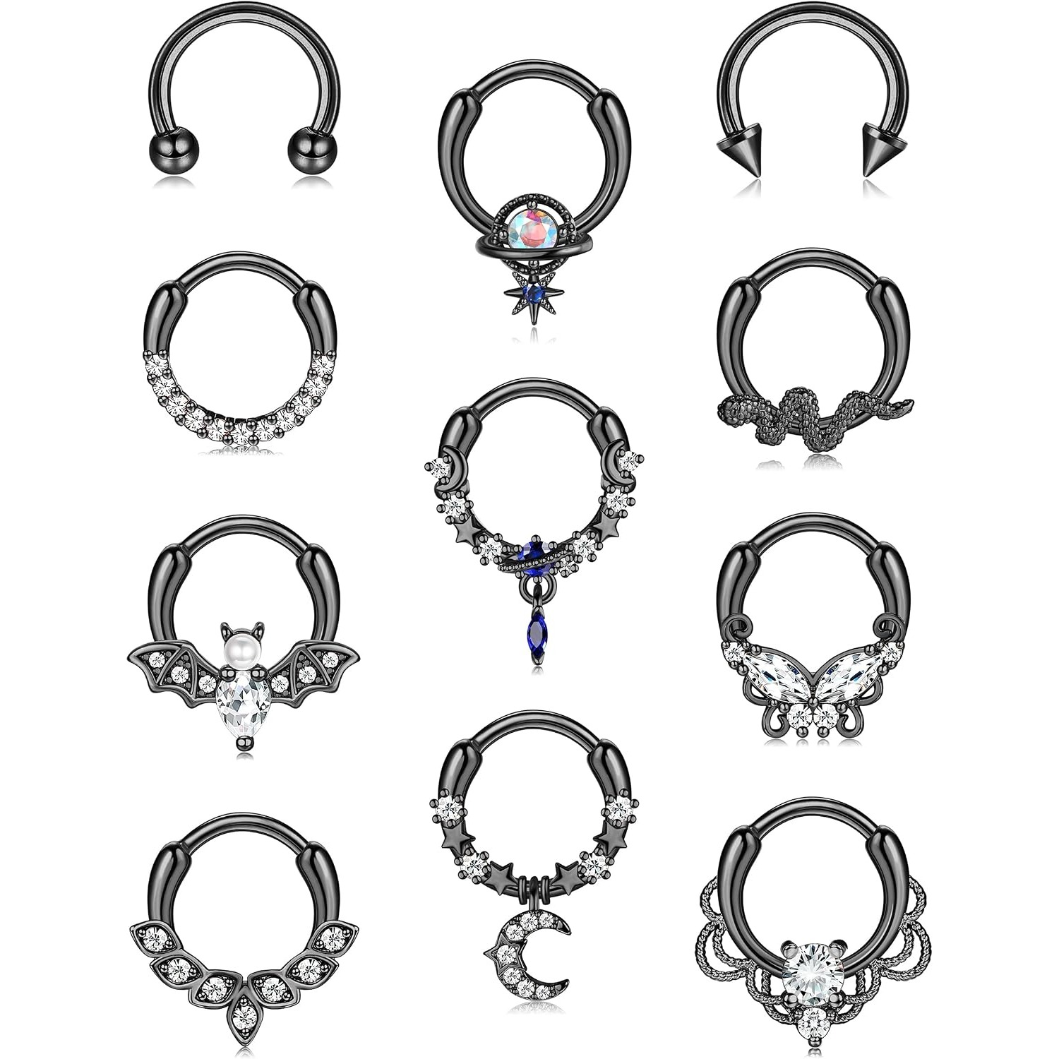 Body Jewelry For Sensitive Skin - Kolczyki do przegrody nosowej FASACCO, urocze