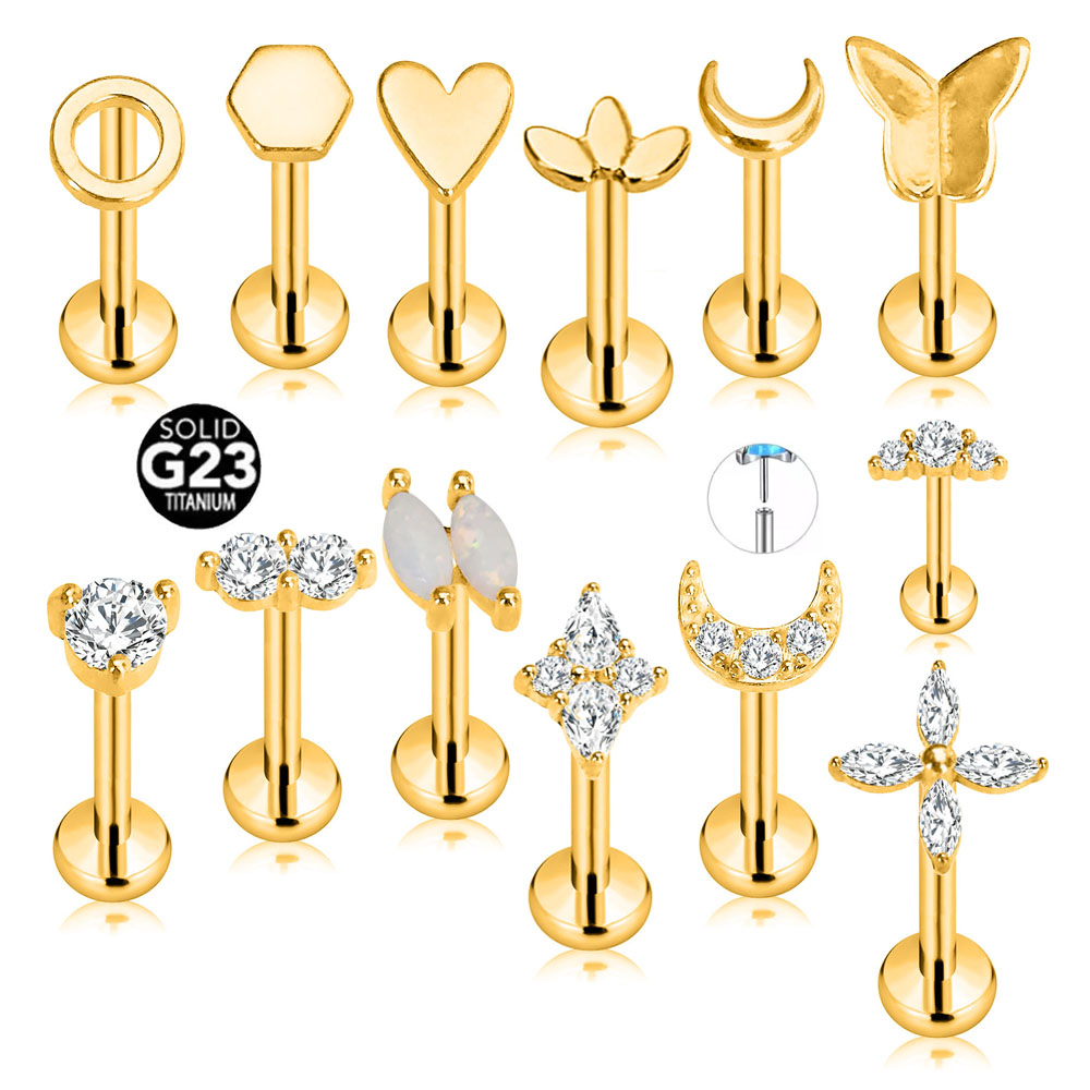Body Jewelry Threadless - ASTM F136 G23 Tytanowy Kolczyk Bez