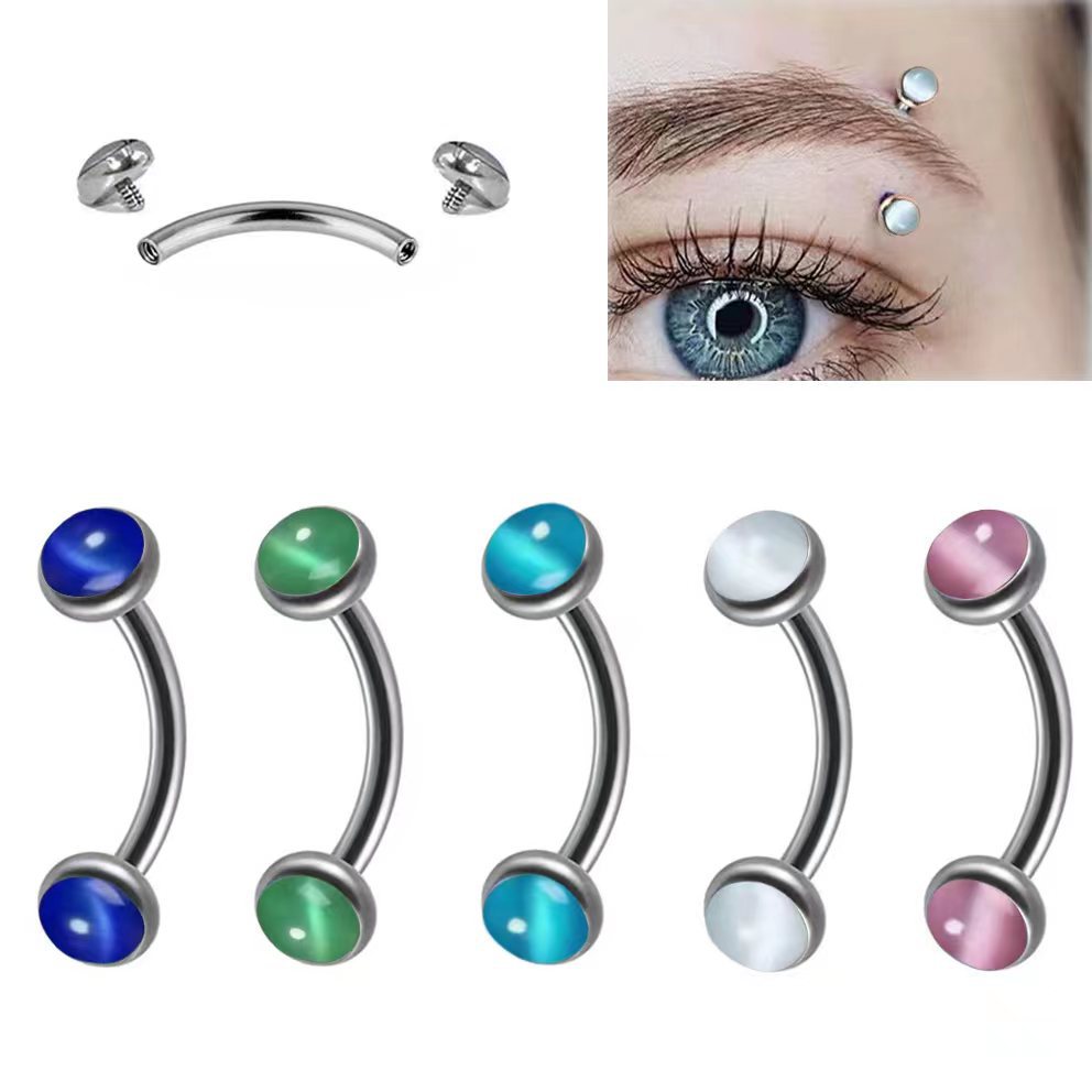 Eyebrow Curved Barbell - 1 sztuka przekłuwanie brwi kształt bananu
