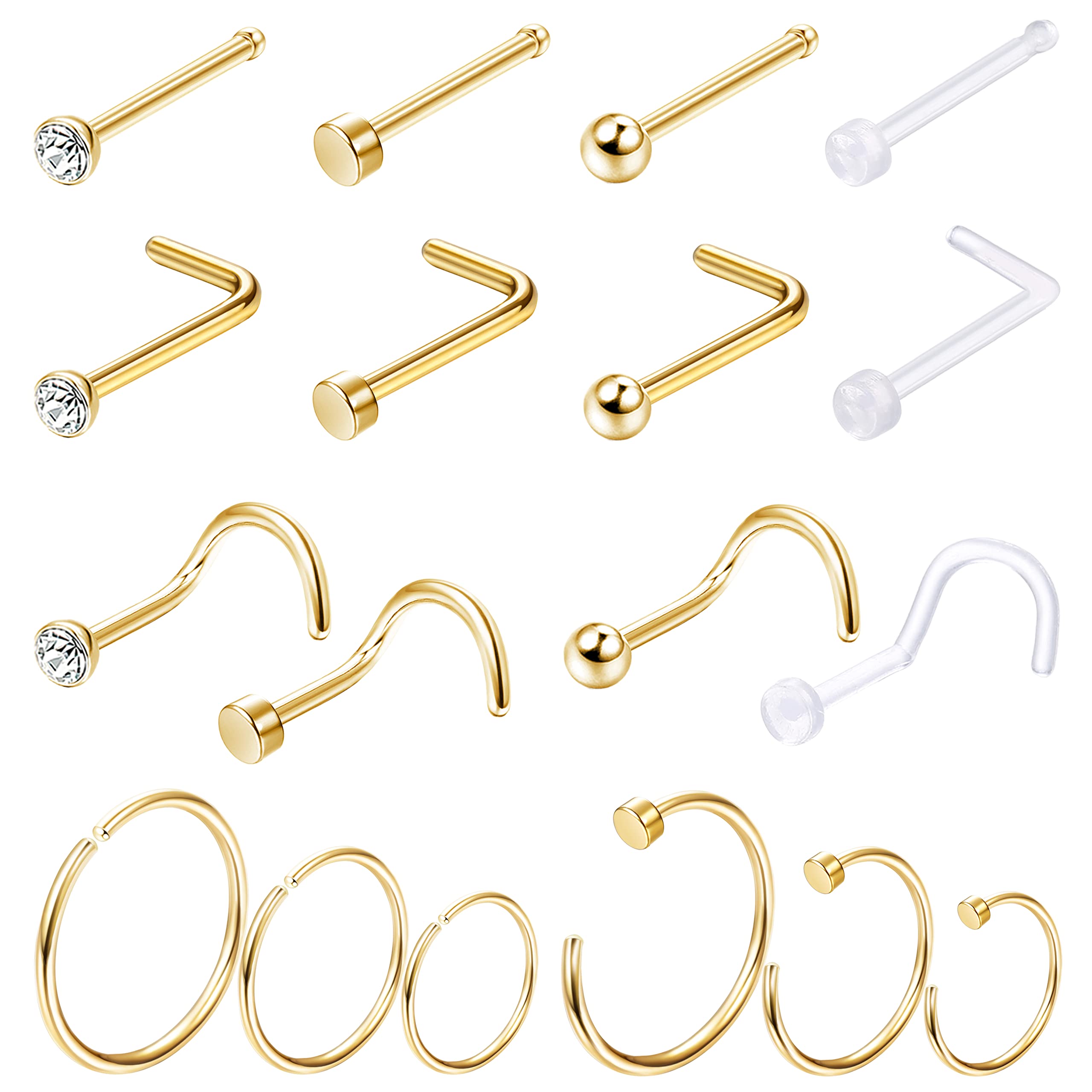 Body Jewelry For Sensitive Skin - 1 SZTUK/18 SZTUK Hipoalergiczne kolczyki w