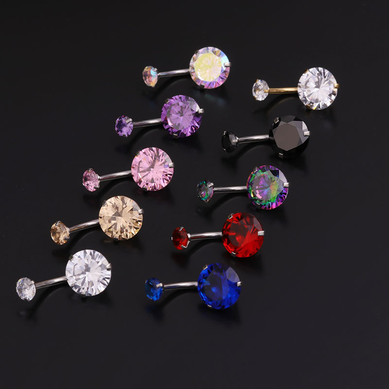 Body Jewelry For Sensitive Skin - Kolczyki do pępka 14G ze stali