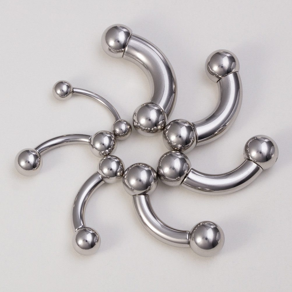 Eyebrow Curved Barbell - 1 szt. Duży rozmiar stal chirurgiczna