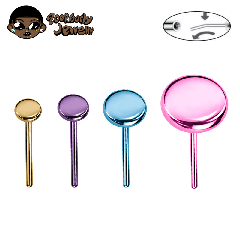 Body Jewelry Threadless - 10 szt. ASTM F136 Tytanowe Kolczyki