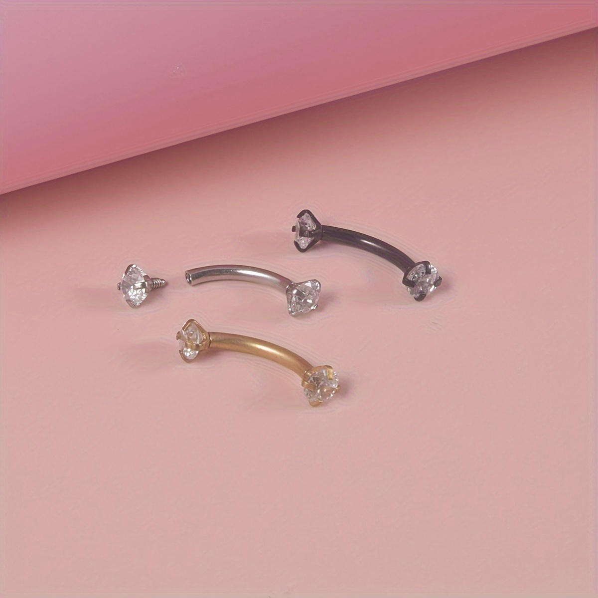 3szt 16G Kolczyki Rook ze stal – Eyebrow Curved Barbell recenzja i cena