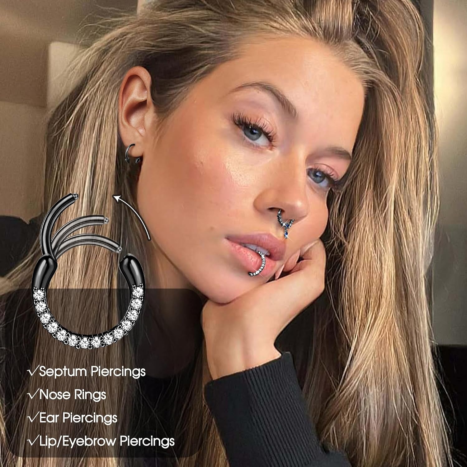 Kolczyki do przegrody nosowej  – Body Jewelry For Sensitive Skin recenzja i cena