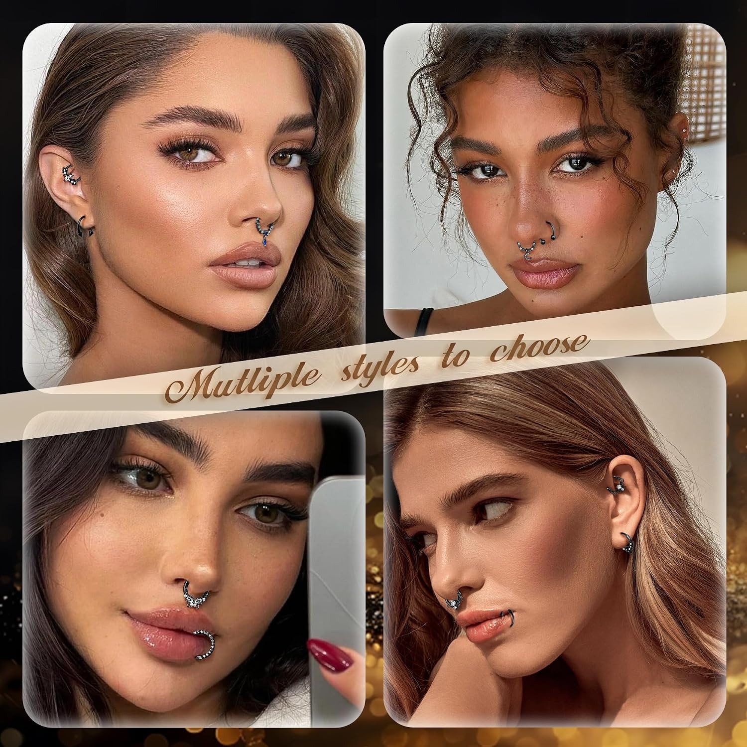Kolczyki do przegrody nosowej  – Body Jewelry For Sensitive Skin recenzja i cena