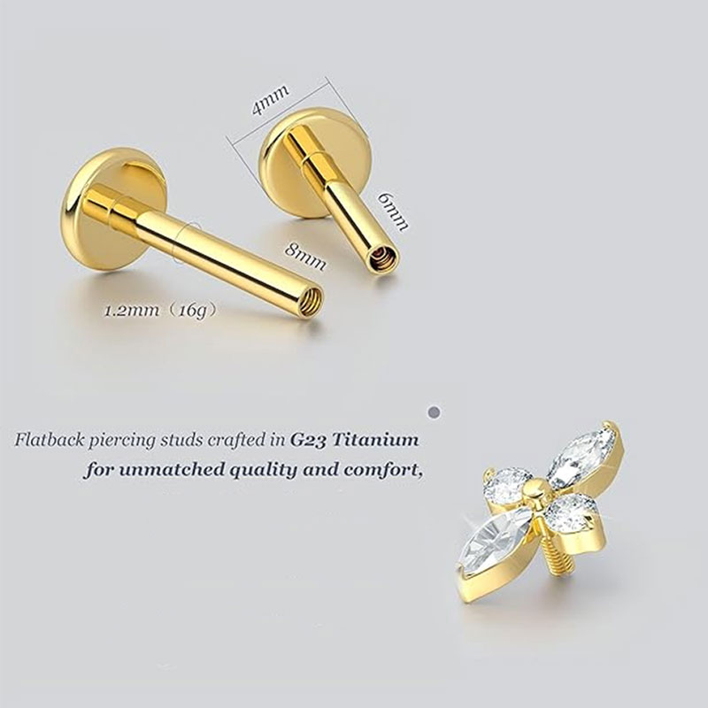 2 szt. F136 G23 Tytanowy Kolcz – Body Jewelry Threadless recenzja i cena