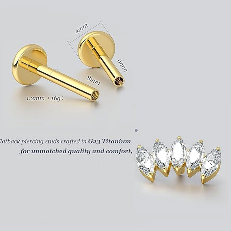 2 szt. F136 G23 Tytanowy Kolcz – Body Jewelry Threadless recenzja i cena