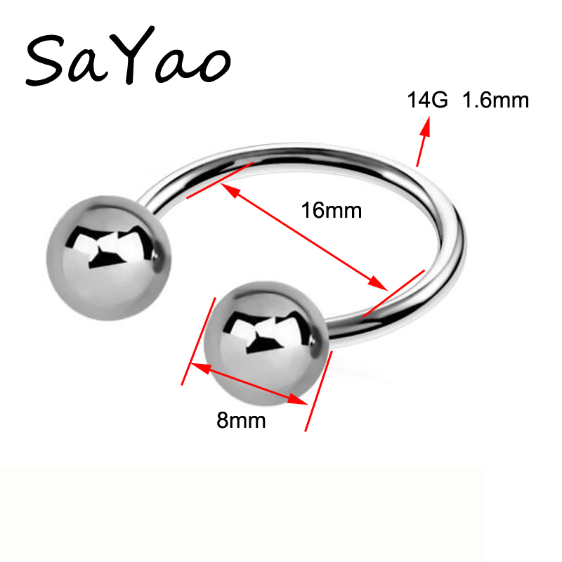 Big Ball Stainless Steel Barbe – Eyebrow Curved Barbell recenzja i cena