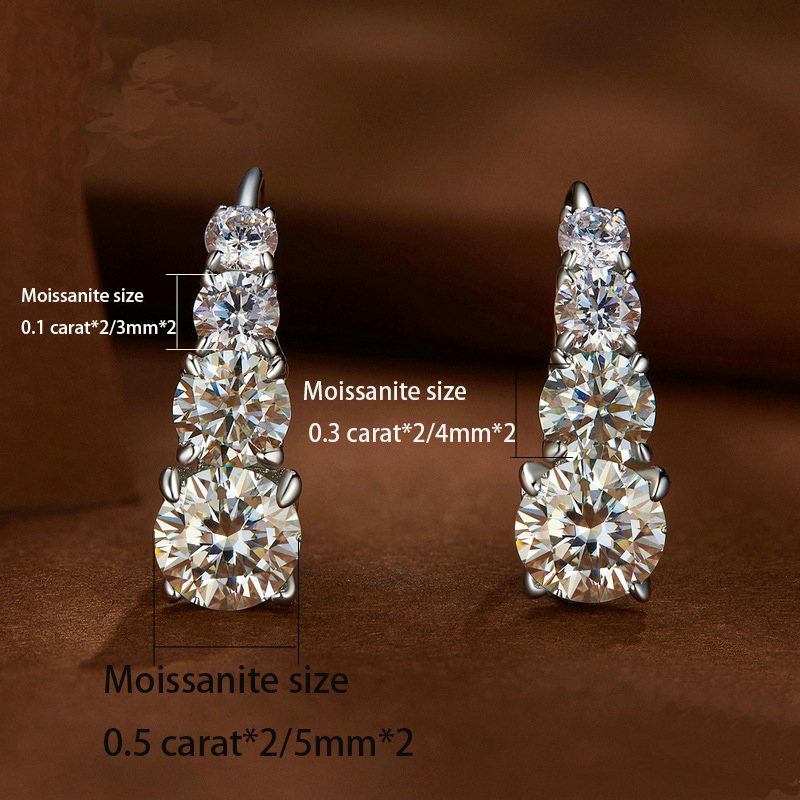 S925 srebro 1.8CT kolczyki Moi – Body Jewelry Diamond recenzja i cena