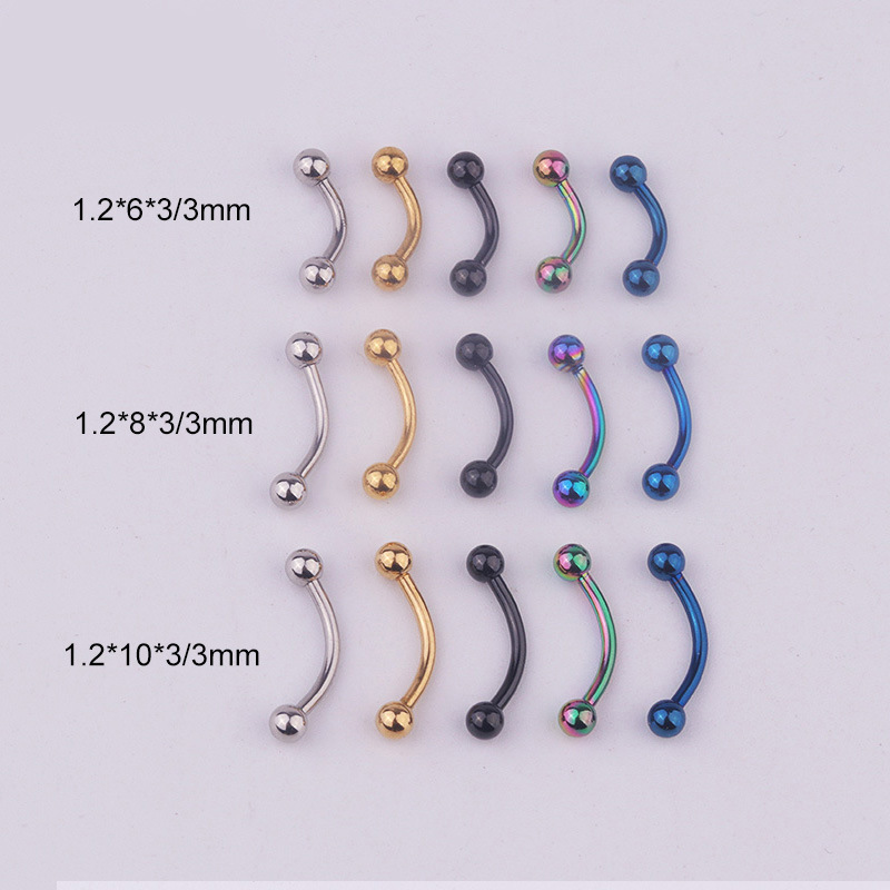 5 sztuk/partia 16G 316L Stal N – Eyebrow Curved Barbell recenzja i cena