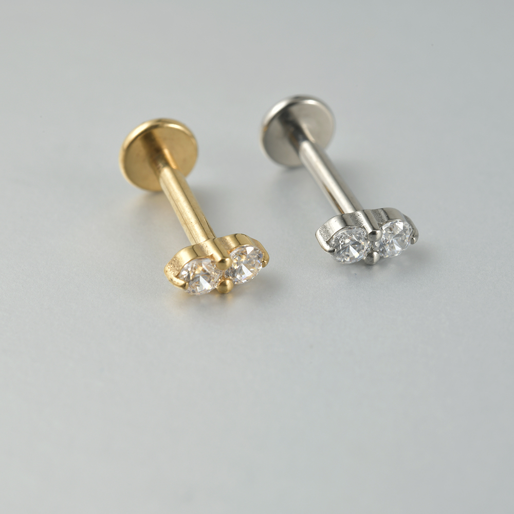 2-1 SZT. Tytanowe Kolczyki Szt – Body Jewelry Threadless recenzja i cena
