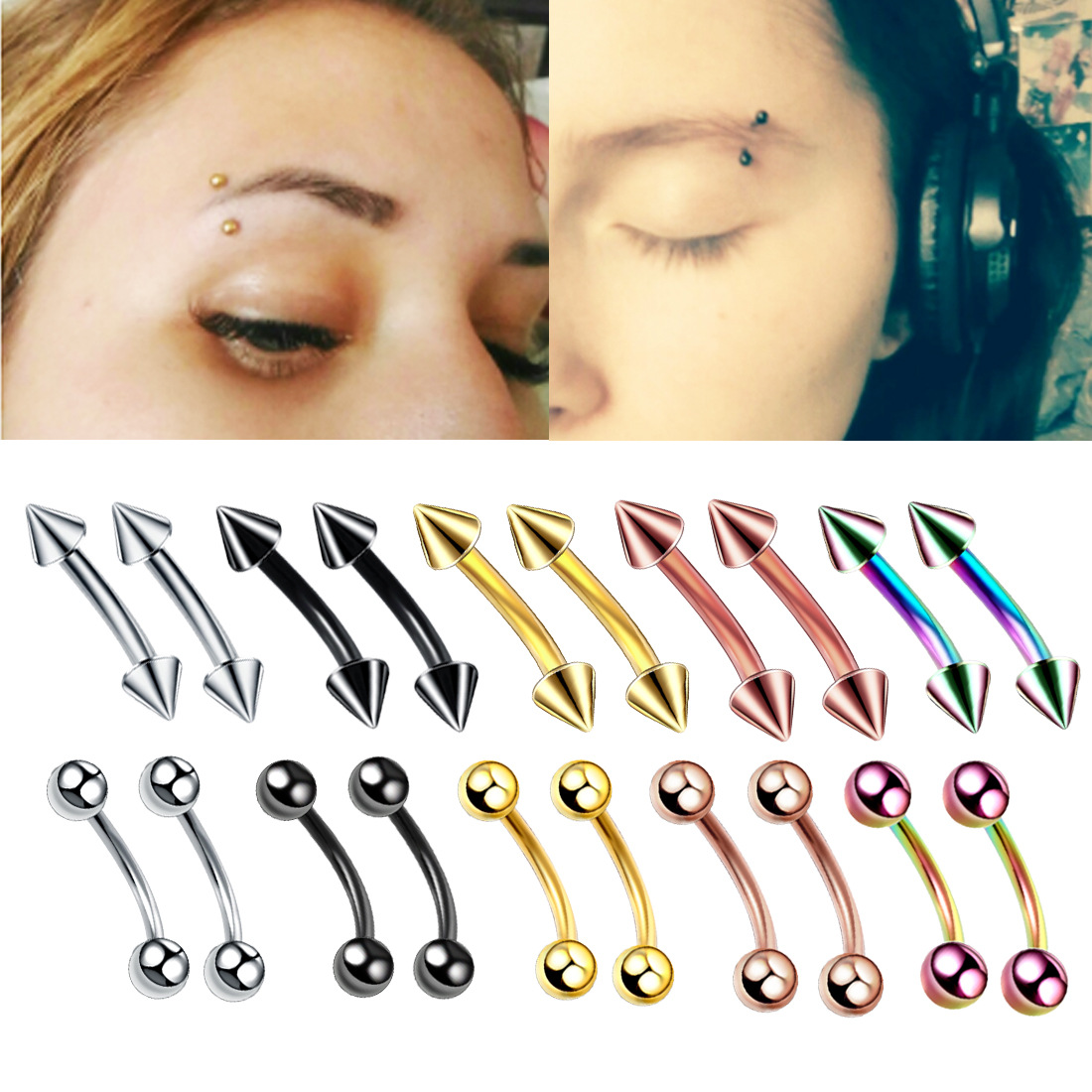 20 sztuk/zestaw stali nierdzew – Eyebrow Curved Barbell recenzja i cena