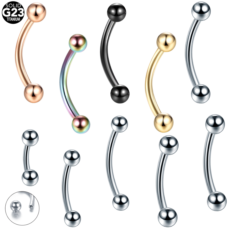 10 sztuk/partia G23 tytanowy b – Eyebrow Curved Barbell recenzja i cena
