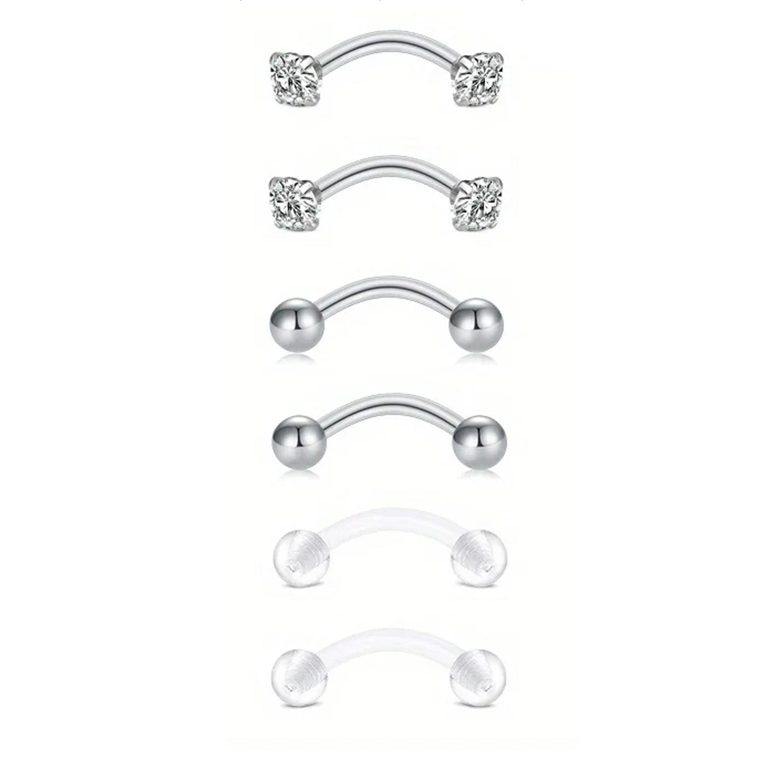 6 sztuk / zestaw Eleganckie sł – Eyebrow Curved Barbell recenzja i cena