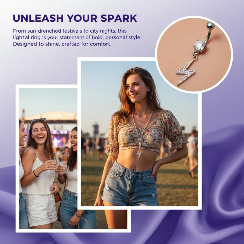 Kolczyk do pępka z wewnętrznym – Body Jewelry For Sensitive Skin recenzja i cena