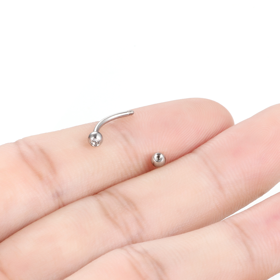 1PC kryształ ze stali nierdzew – Eyebrow Curved Barbell recenzja i cena
