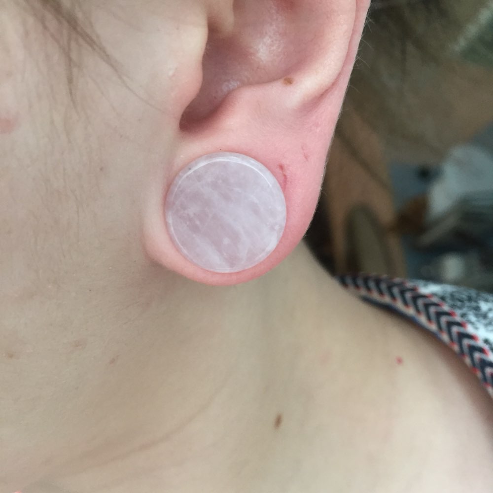 2Pc różowy kwarcowy organiczny – Body Jewelry Plus recenzja i cena