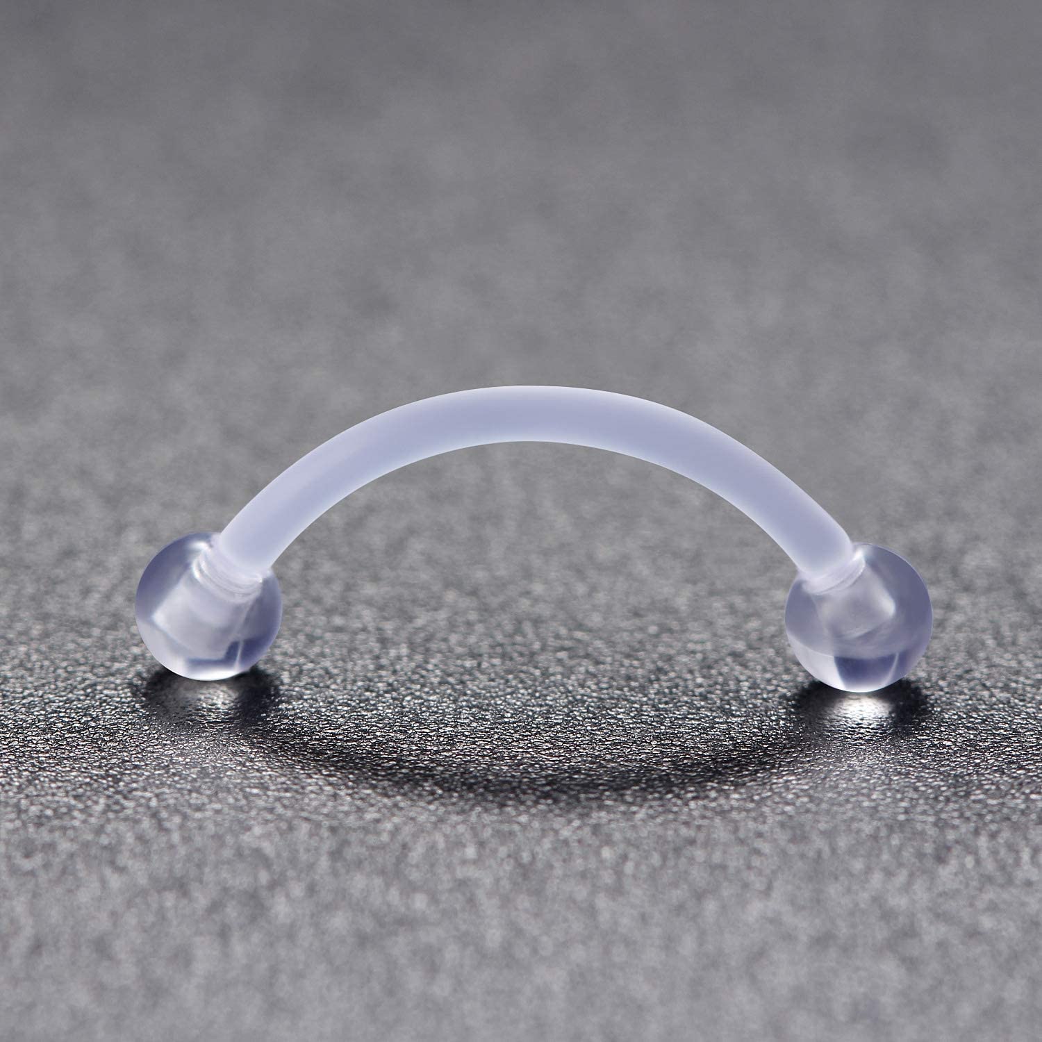 16G przezroczysty akryl Biofle – Eyebrow Curved Barbell recenzja i cena