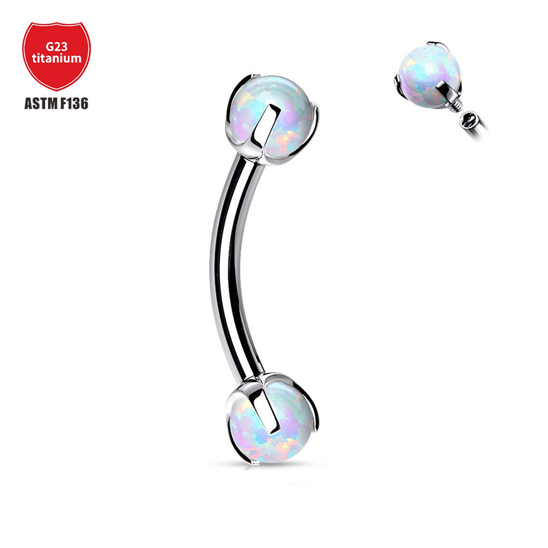 F136 Titanium Opal Eyebrow Pie – Eyebrow Curved Barbell recenzja i cena